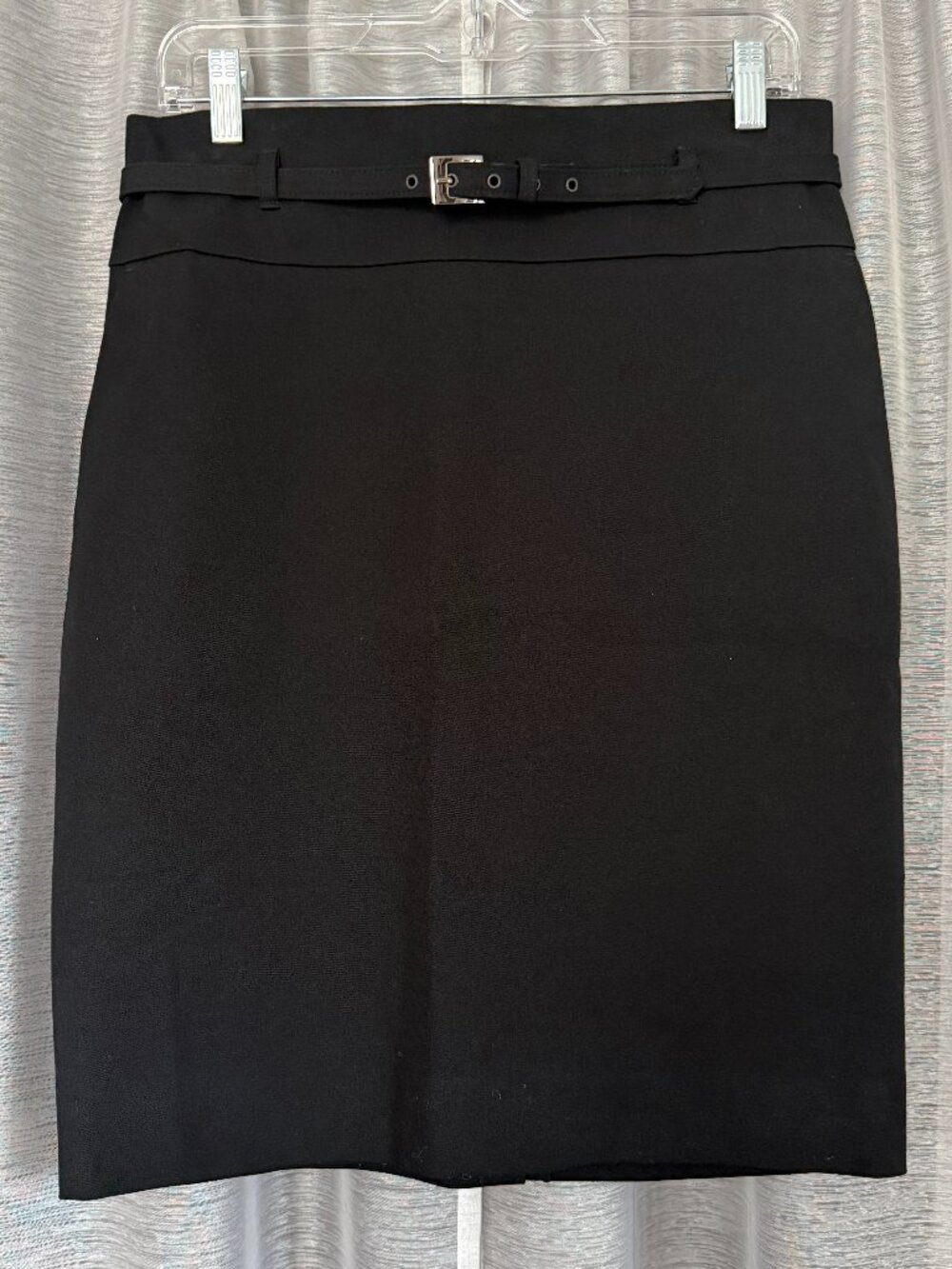 Le Château Black Knee-Length Belted Pencil Skirt | Size 10 | NWT
